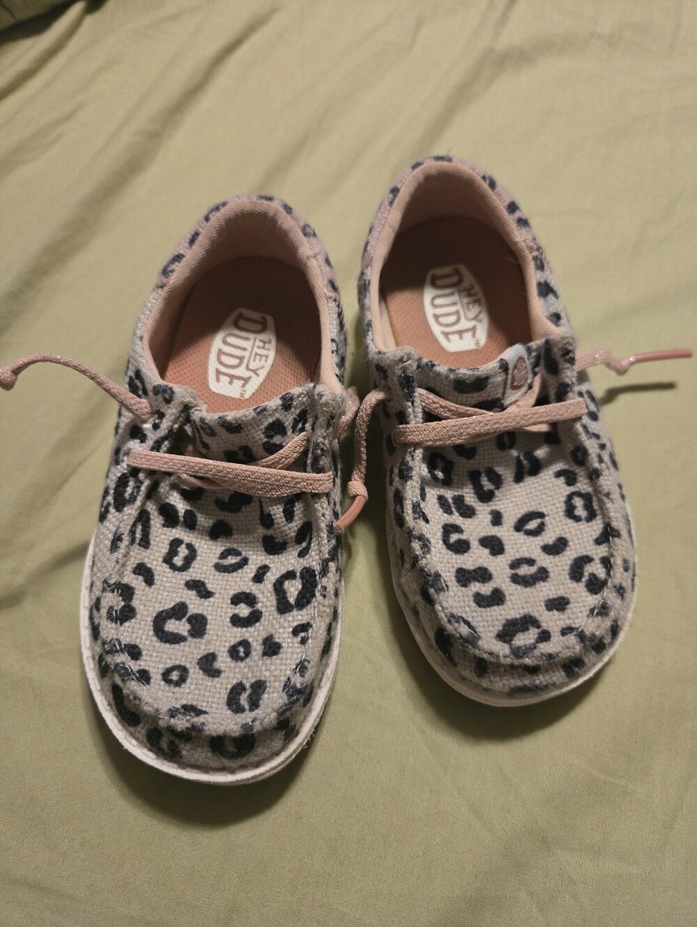 Hey Dude Kids Pink Leopard-Print Slip-On Sneakers